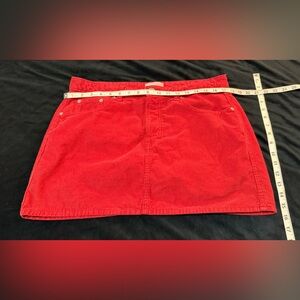 CLOSET CLEAR OUT Size 12 Red Corduroy Skirt Totally Retro Cute Boho PERFECT 😍🔥❤️